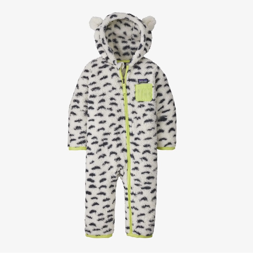 INFANT'S PATAGONIA BABY FURRY FRIENDS BUNTING SNOWY 3-6m
